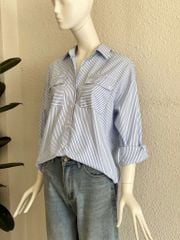 TUBYCATU | POCKET STRIPED SHIRT - BLUE