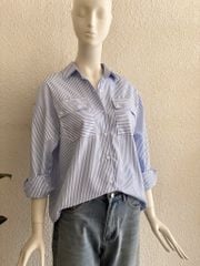 TUBYCATU | POCKET STRIPED SHIRT - BLUE