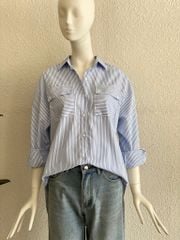 TUBYCATU | POCKET STRIPED SHIRT - BLUE