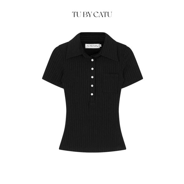 TUBYCATU | Áo polo thun đen