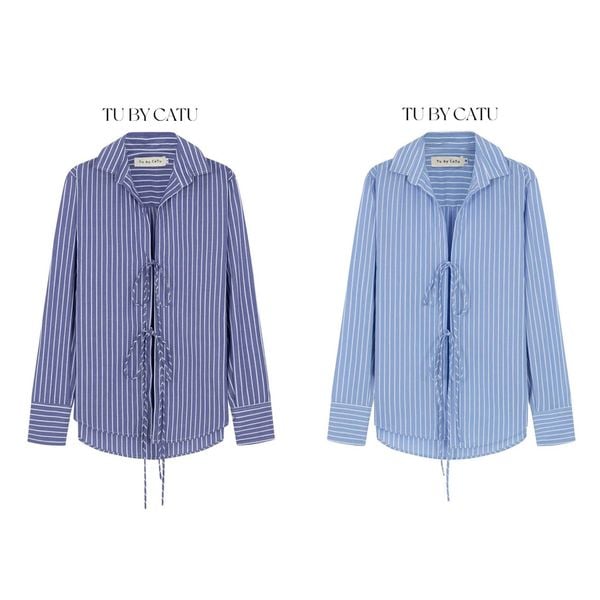 TUBYCATU | Áo sơ mi Bow Striped Shirt nhiều màu