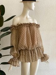TUBYCATU | Đầm Brown Heart Set (Kèm quần bảo hộ)