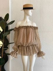 TUBYCATU | Đầm Brown Heart Set (Kèm quần bảo hộ)