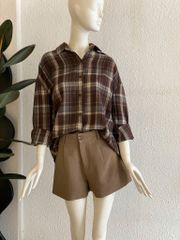 TUBYCATU| Brown Plaid Shirt