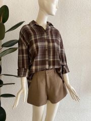 TUBYCATU| Brown Plaid Shirt