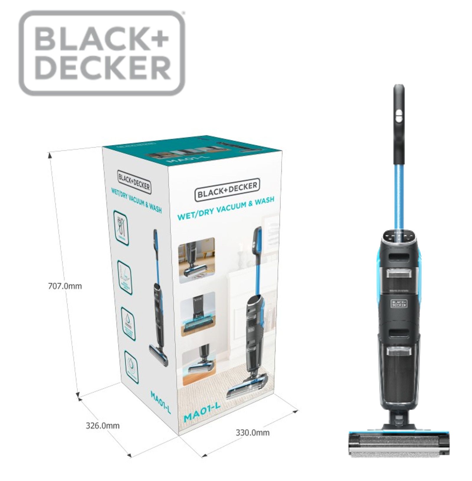 Máy hút bụi lau sàn gia dụng Black+Decker BXUVXA02