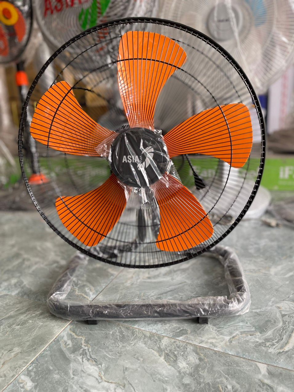 [Hỏa tốc] Quạt sàn Bán Công Nghiệp Asia VY586890 - Đen Cam - 45cm - 80W