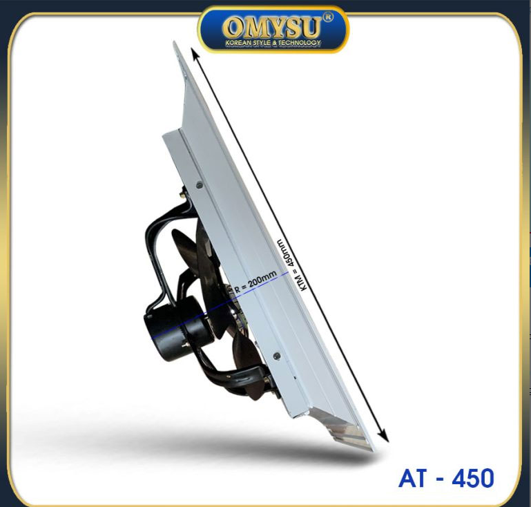 Quạt hút âm trần công nghiệp không ống Omysu AT-450