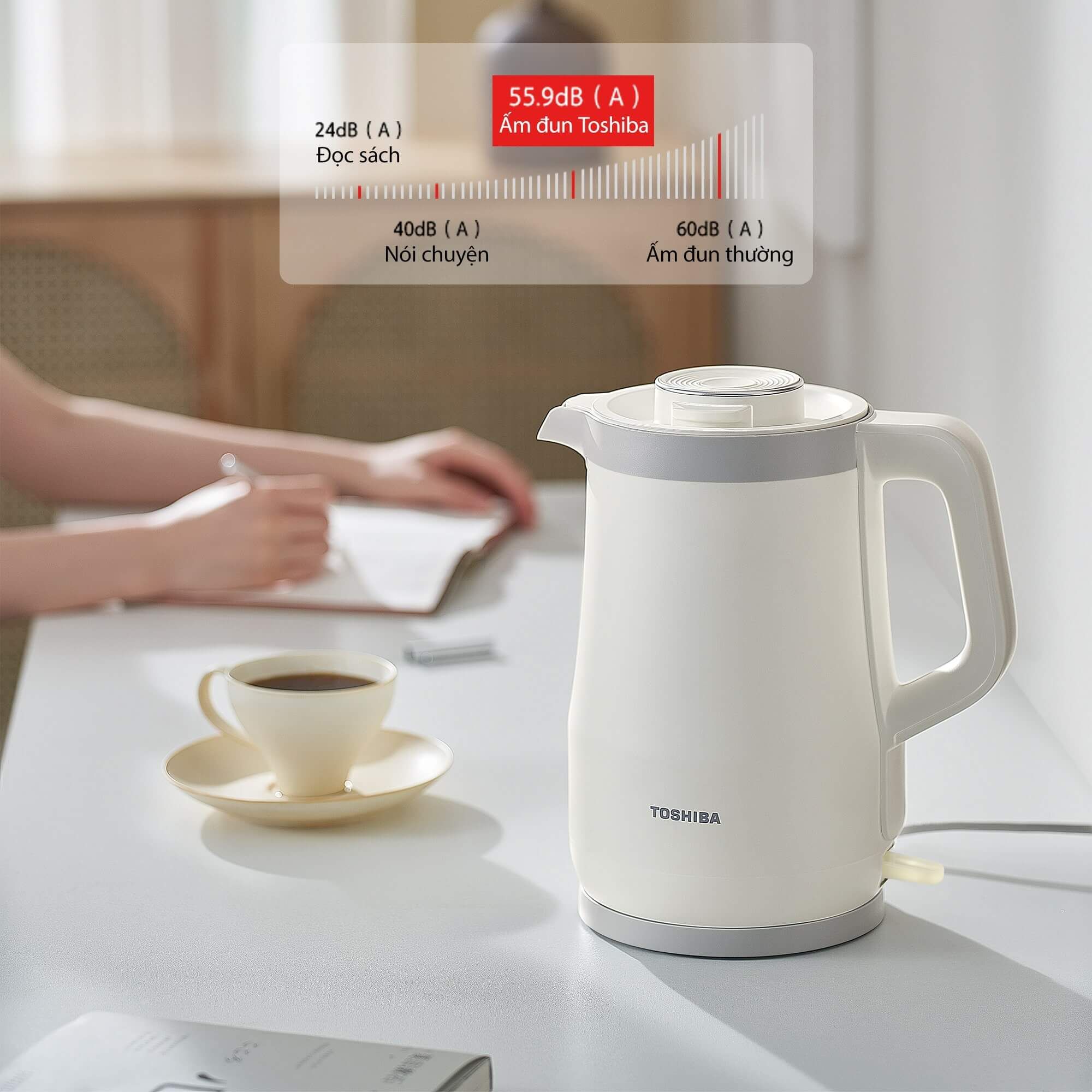 Bình đun siêu tốc Toshiba 1.5 lít KT-15DRTVN(H) / KT-15DRTVN(W)