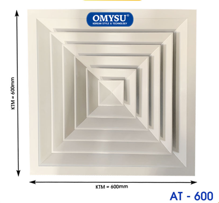 Quạt hút âm trần công nghiệp không ống Omysu AT-600