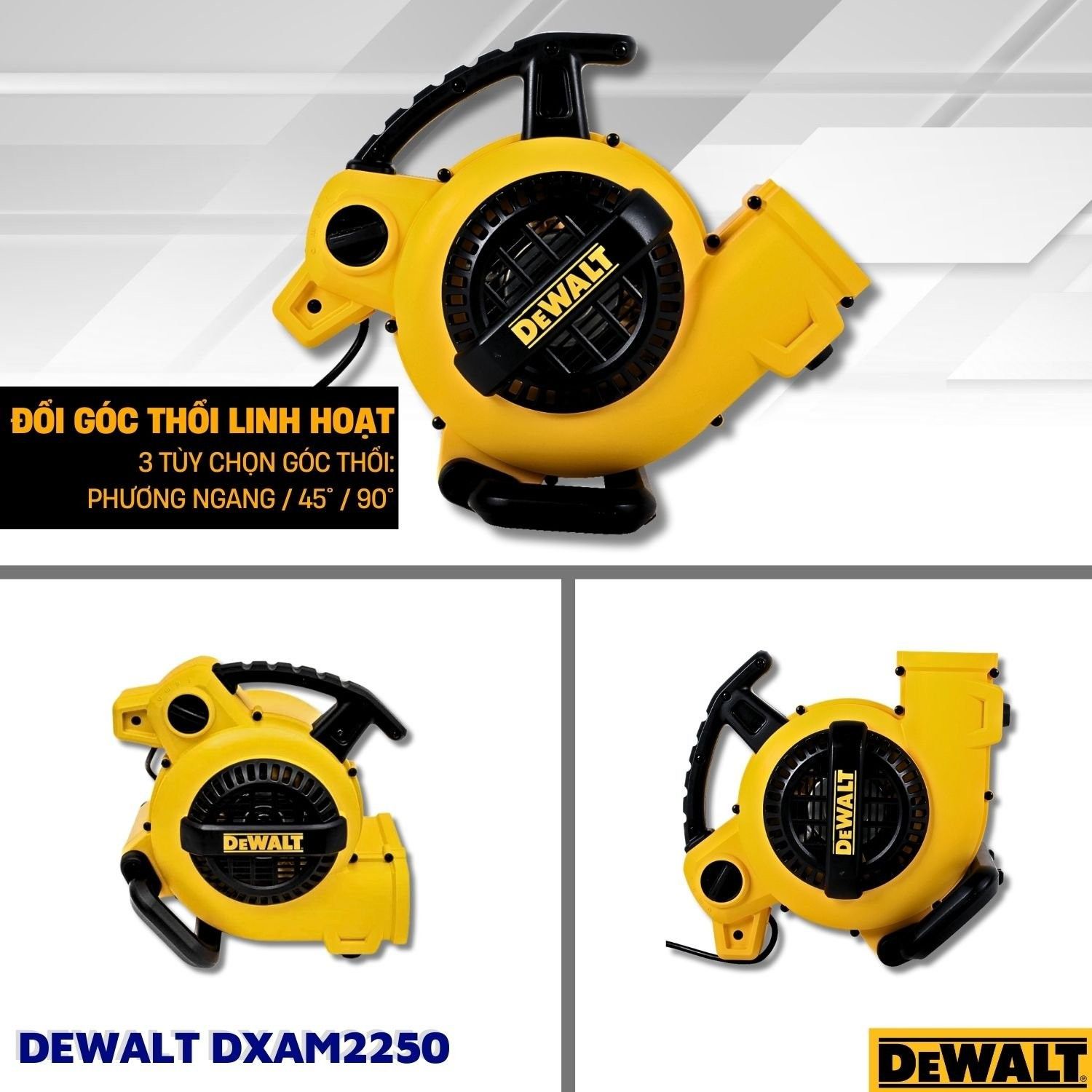 Quạt thổi thảm - Sàn 130W Dewalt DXAM2250 - 130w