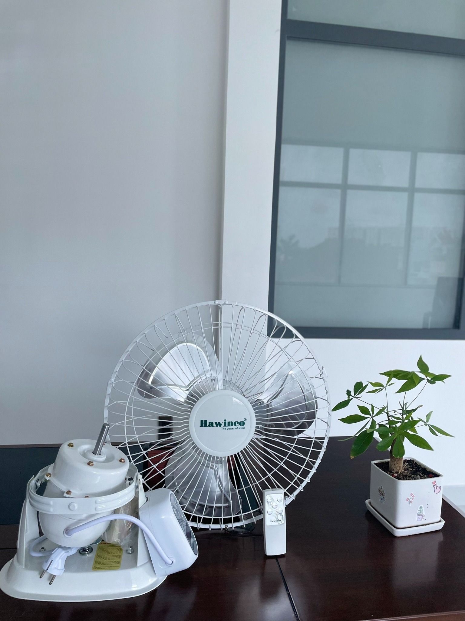 Quạt trần đảo công nghiệp có Remote HC-45DC - 110W