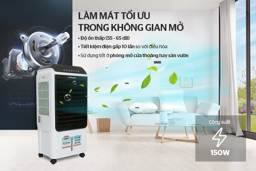 Quạt hơi nước SUNHOUSE SHD7727 - 150W