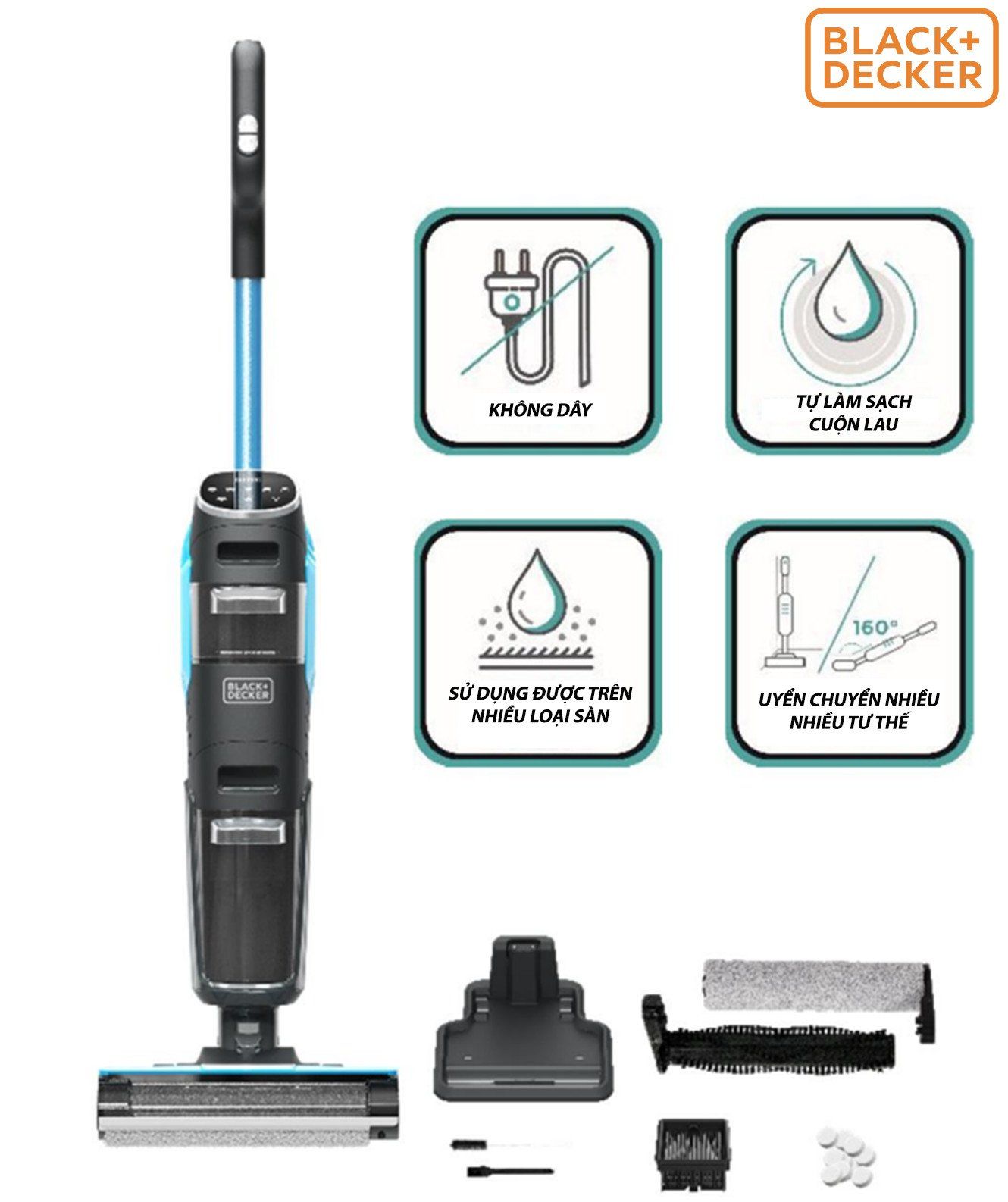 Máy hút bụi lau sàn gia dụng Black+Decker BXUVXA04
