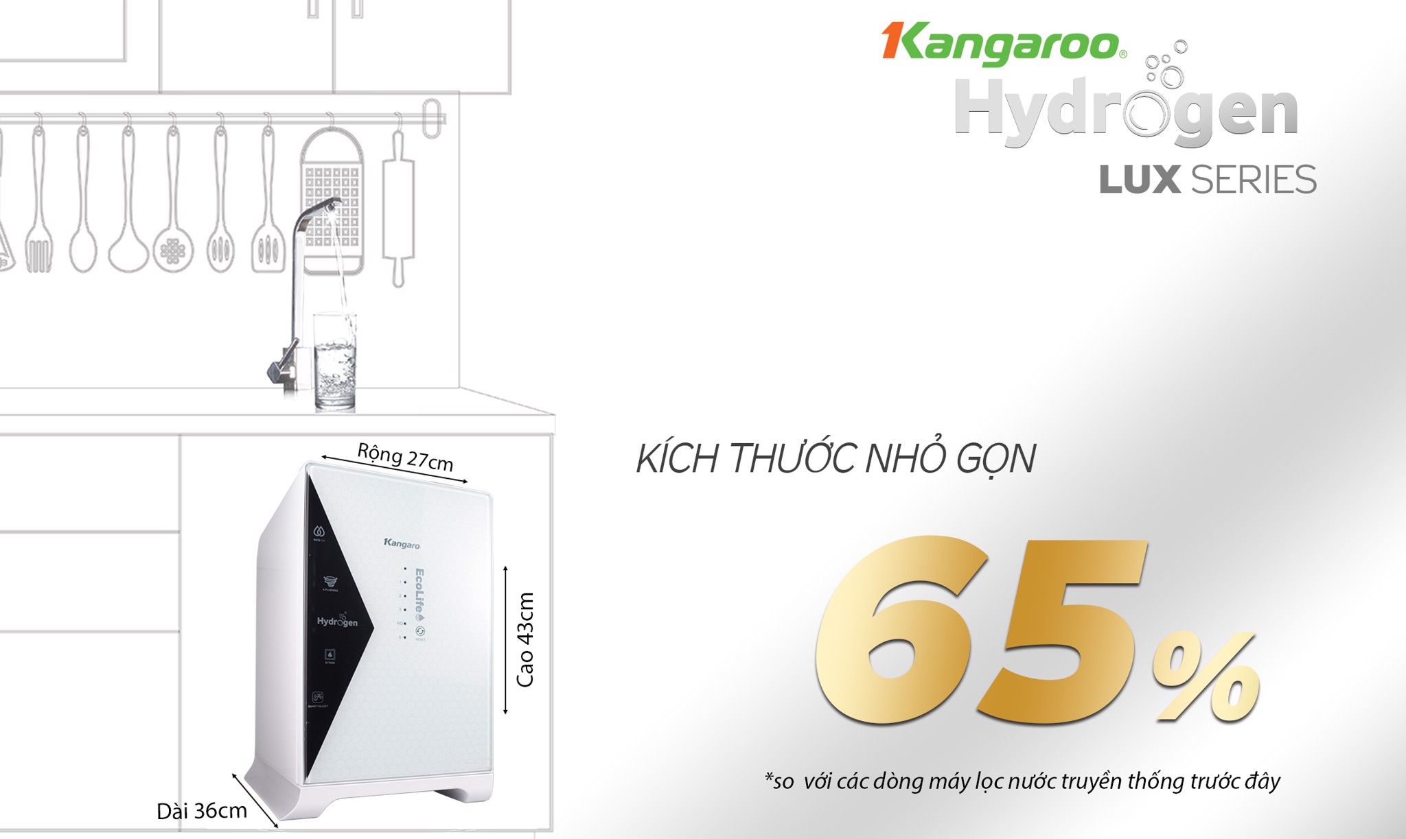 Máy lọc nước Kangaroo Hydrogen KG100HU+ (Bản cao cấp)