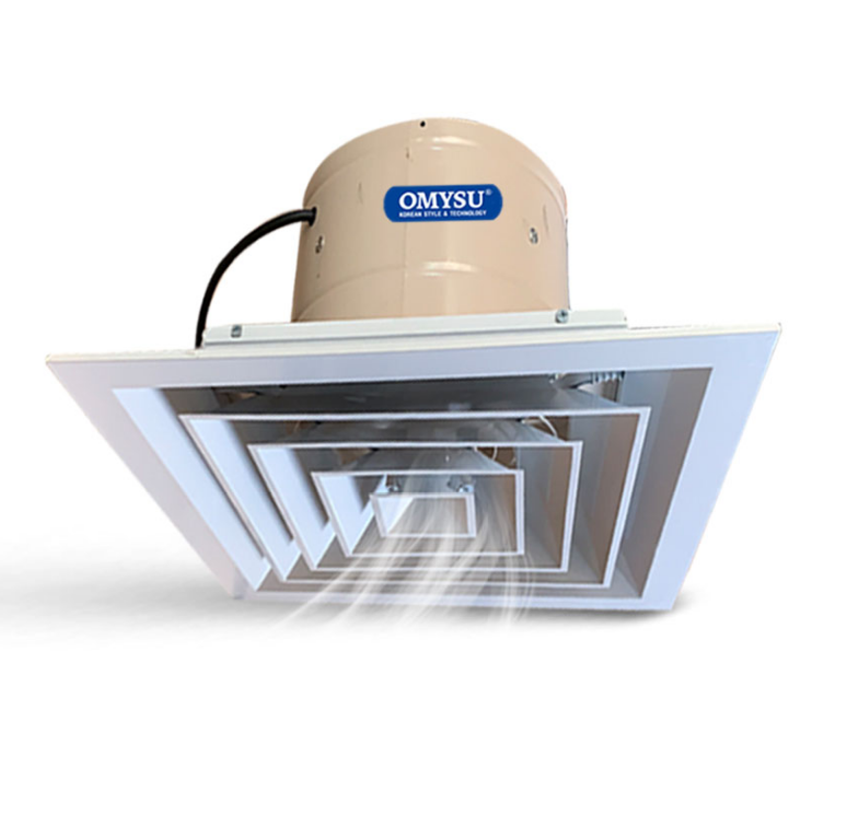 Quạt hút âm trần công nghiệp có nối ống Omysu AT-450T / AT-600T