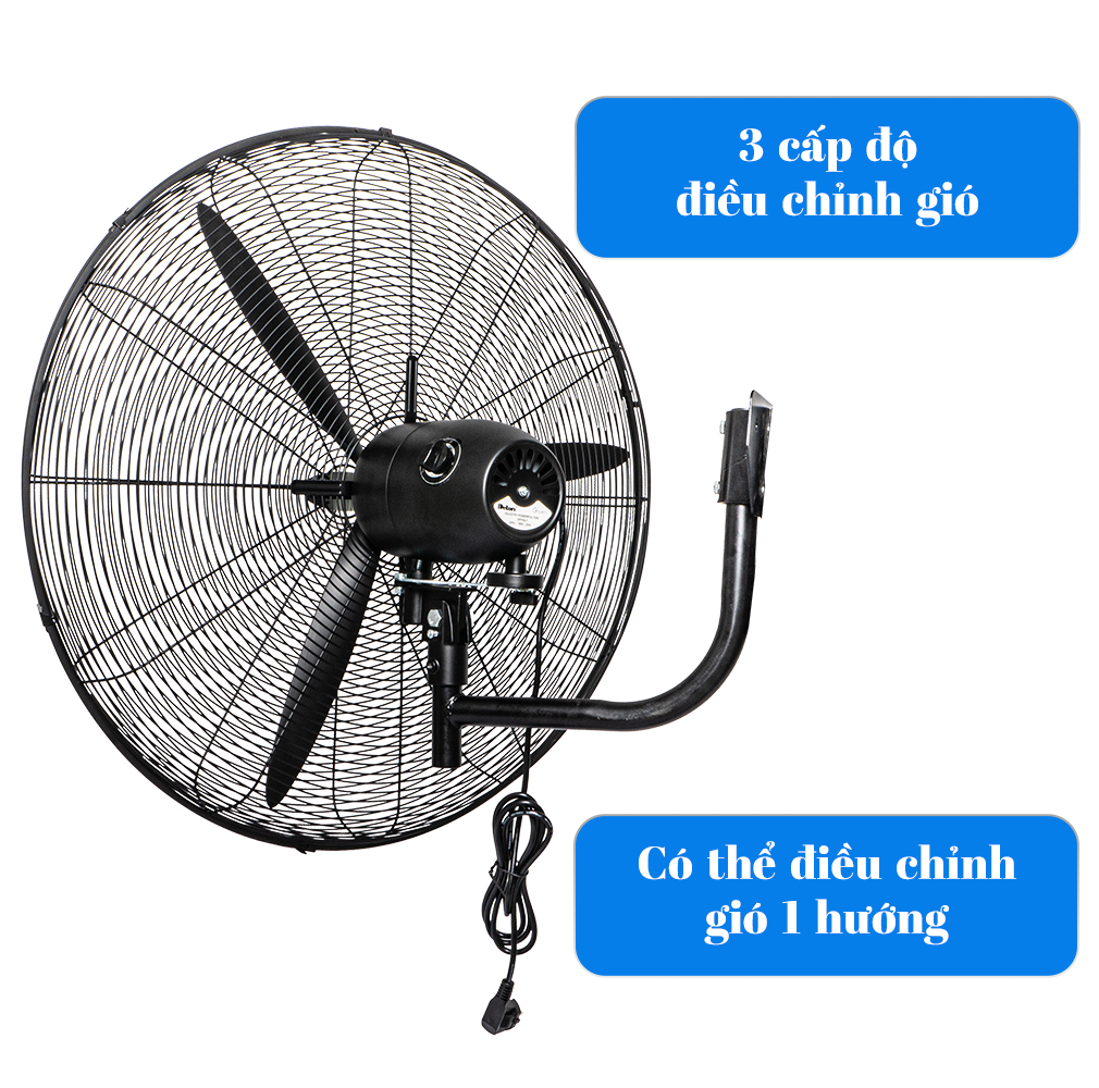 Quạt treo công nghiệp Deton - DFP600-TW - 150W- Sải cánh 60cm