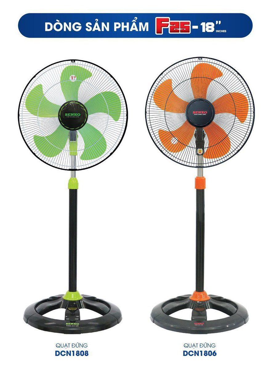 [Hỏa tốc] Quạt đứng SENKO DCN1807 75w - Nút vặn