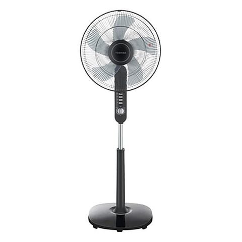 Quạt Đứng Toshiba F-LSA10(K)VN / F-LSA10(H)VN - Nút nhấn (Đen/Trắng xám)