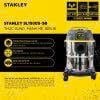 Máy hút bụi gia dụng 3 chức năng Khô/ướt/thổi Stanley SL19305-5B