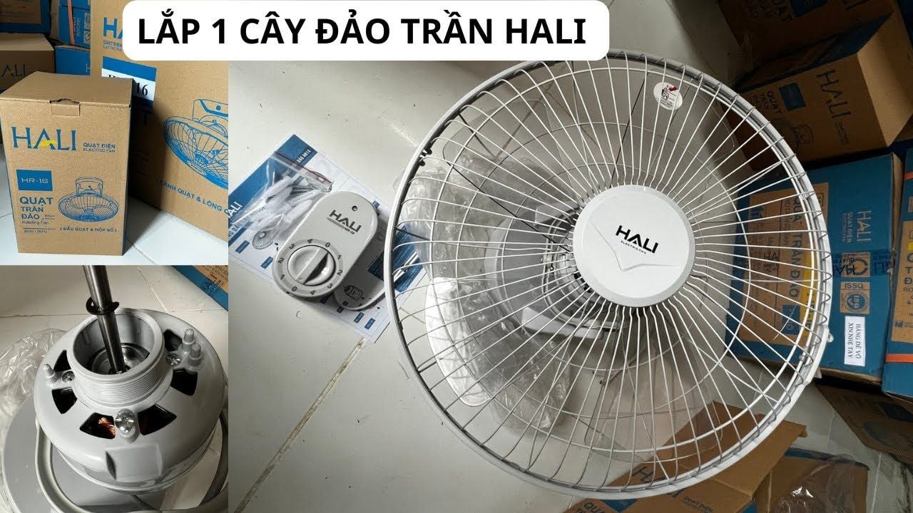 QUẠT ĐẢO TRẦN HALI HR16 - HỘP SỐ - 65W