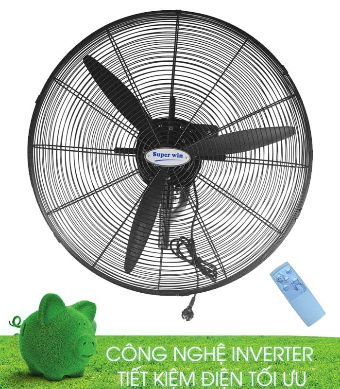 Quạt treo công nghiêp Inverter Super Win QT75-IN - Có Remote - 250W