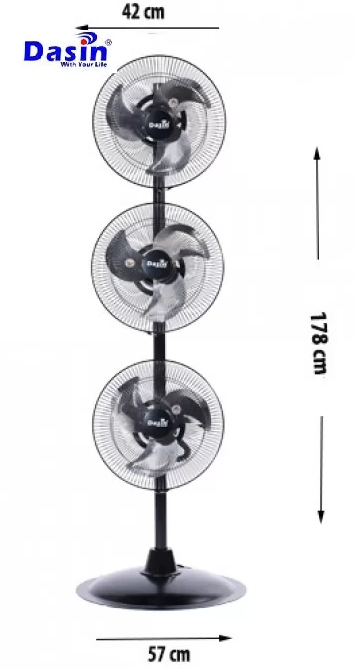 Quạt đứng công nghiệp Ba Đầu Dasin DST-1435