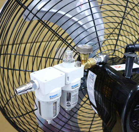Quạt hơi khí nén treo tường công nghiệp Dasin KWPA 2050 - Sử dụng hơi khí nén
