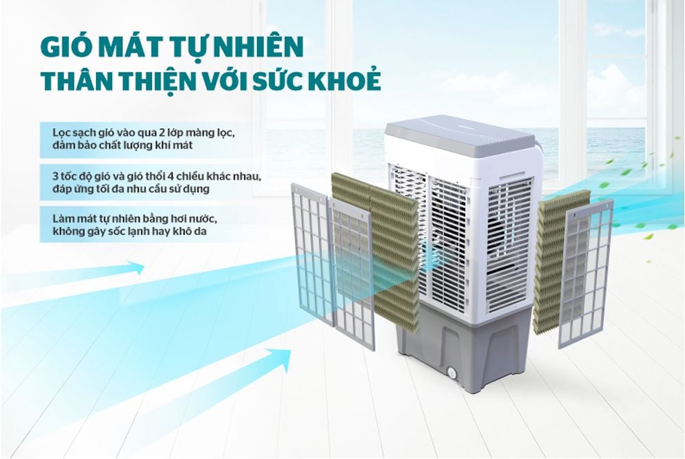 Quạt hơi nước SUNHOUSE SHD7744 - 125w
