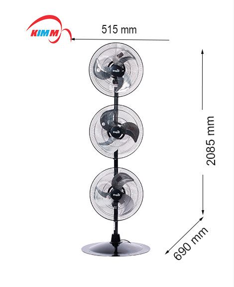 Quạt đứng công nghiệp Ba Đầu Dasin DST-1845 - 76w
