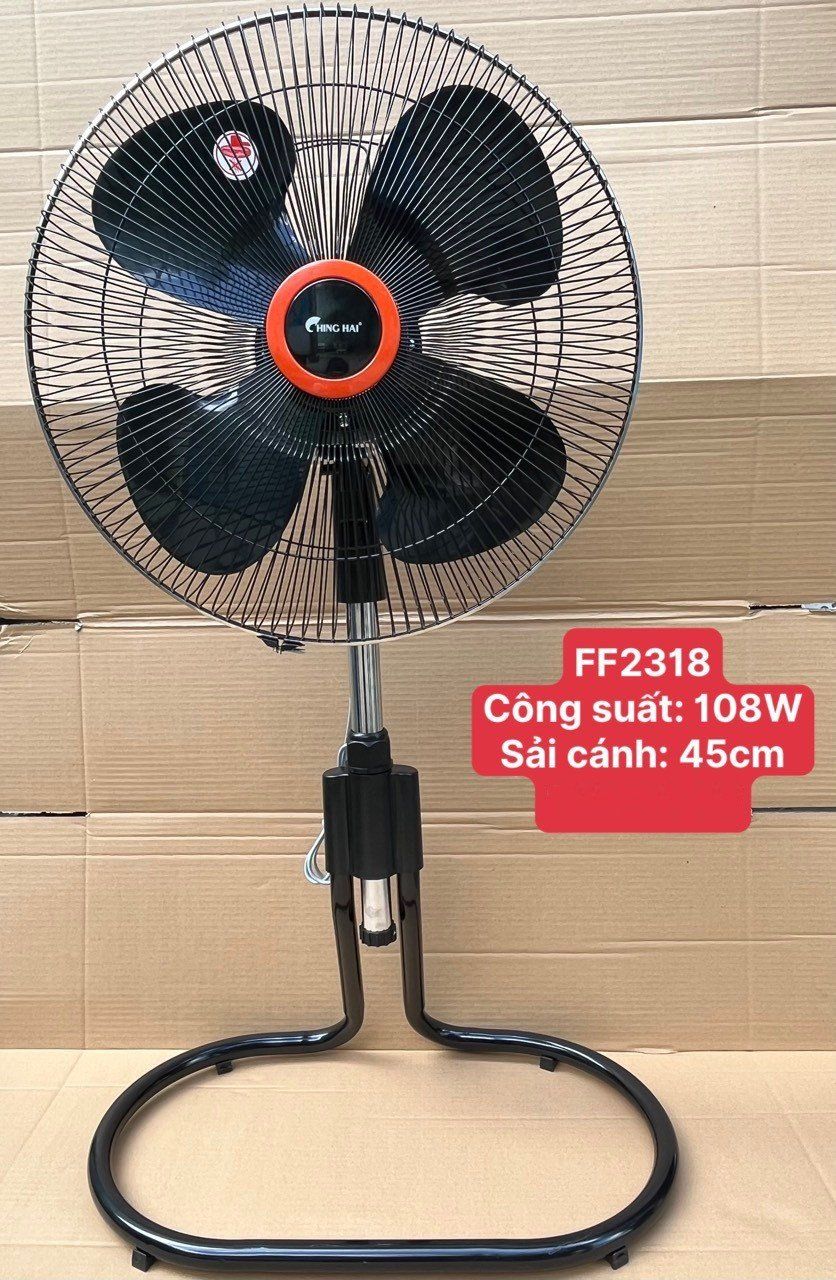 Quạt sàn chân quỳ Chinghai FF2318 sải cánh 45cm - 108W