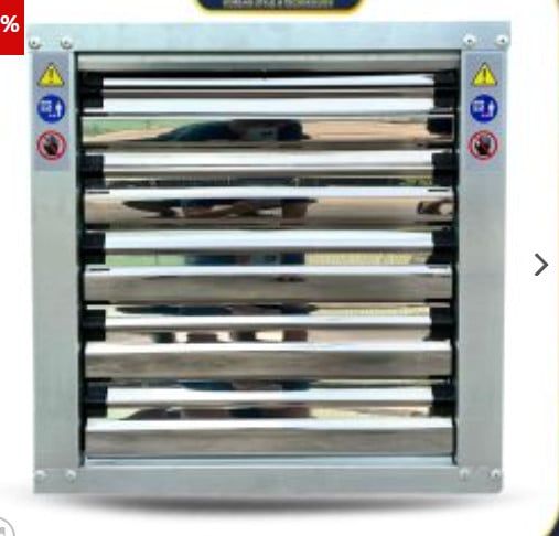 Quạt thông gió công nghiệp Omysu BMF400 - 220V (Vỏ tôn kẽm, cánh Inox, chớp Kẽm )