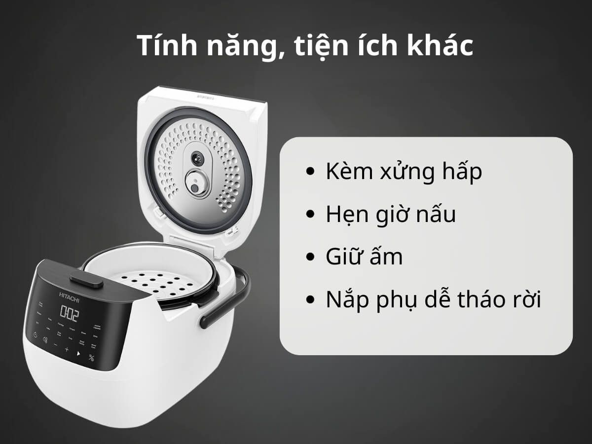 Nồi cơm điện tử Hitachi RZ-R18XN- 860W-1020W
