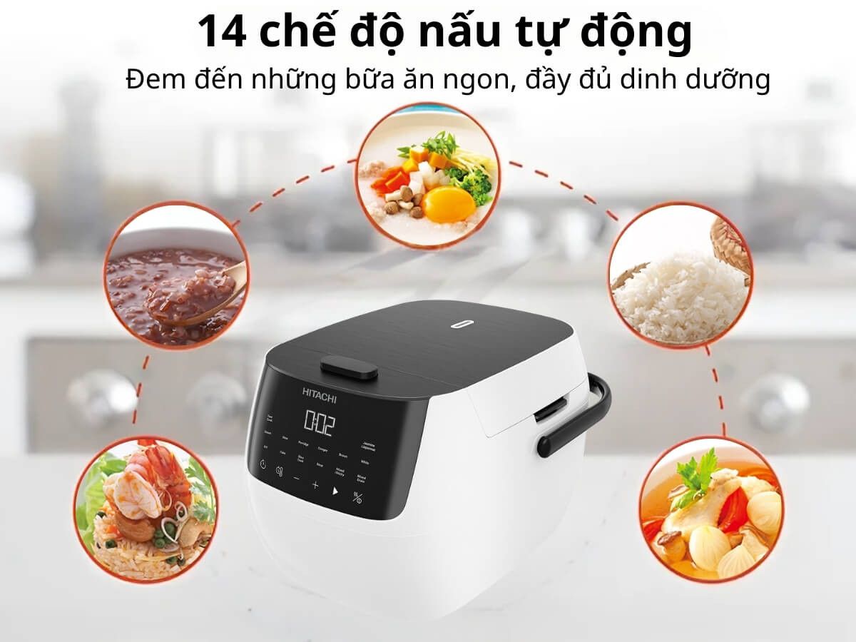 Nồi cơm điện tử Hitachi RZ-R18XN- 860W-1020W