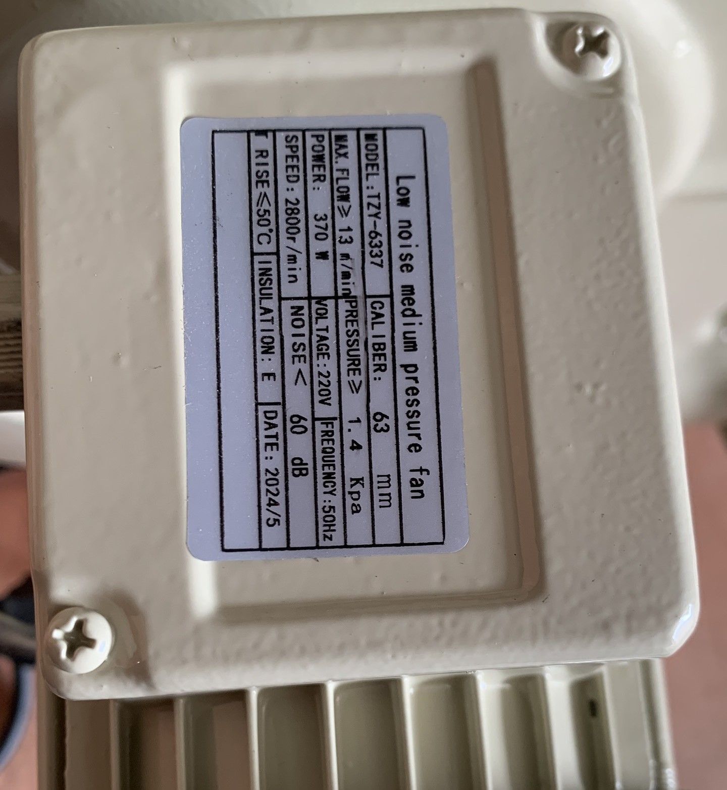 Quạt Ly Tâm Vỏ Nhôm Omysu TZY-6337 / TZY-7655 / TZY-7675 / TZY-96110 / TZY-1500