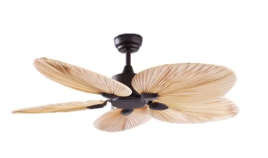 Quạt Trần Trang Trí Lá Cọ (Lá Thật) QT5225 - 1130mm