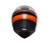 K1 AGV E2205 MULTI ASIA FIT WARMUP MATT BLACK/ORANGE