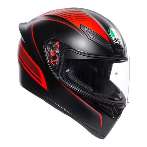 K1 AGV E2205 MULTI ASIA FIT WARMUP MATT BLACK/RED