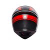 K1 AGV E2205 MULTI ASIA FIT WARMUP MATT BLACK/RED