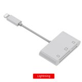  Đầu đọc thẻ OTG Lightning 5 in 1 cho điện thoại IP đọc thẻ TF , SD , CF 