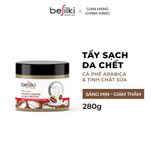  Tẩy tế bào chết body Besilki kem Cafe Arabiaca & tinh chất Sữa 280ml sáng da X10 giúp da giảm thâm & đều màu 