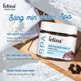  Kem tắm tẩy tế bào chết body Felina Home Spa 400g từ hạt cà phê và tinh chất sữa 