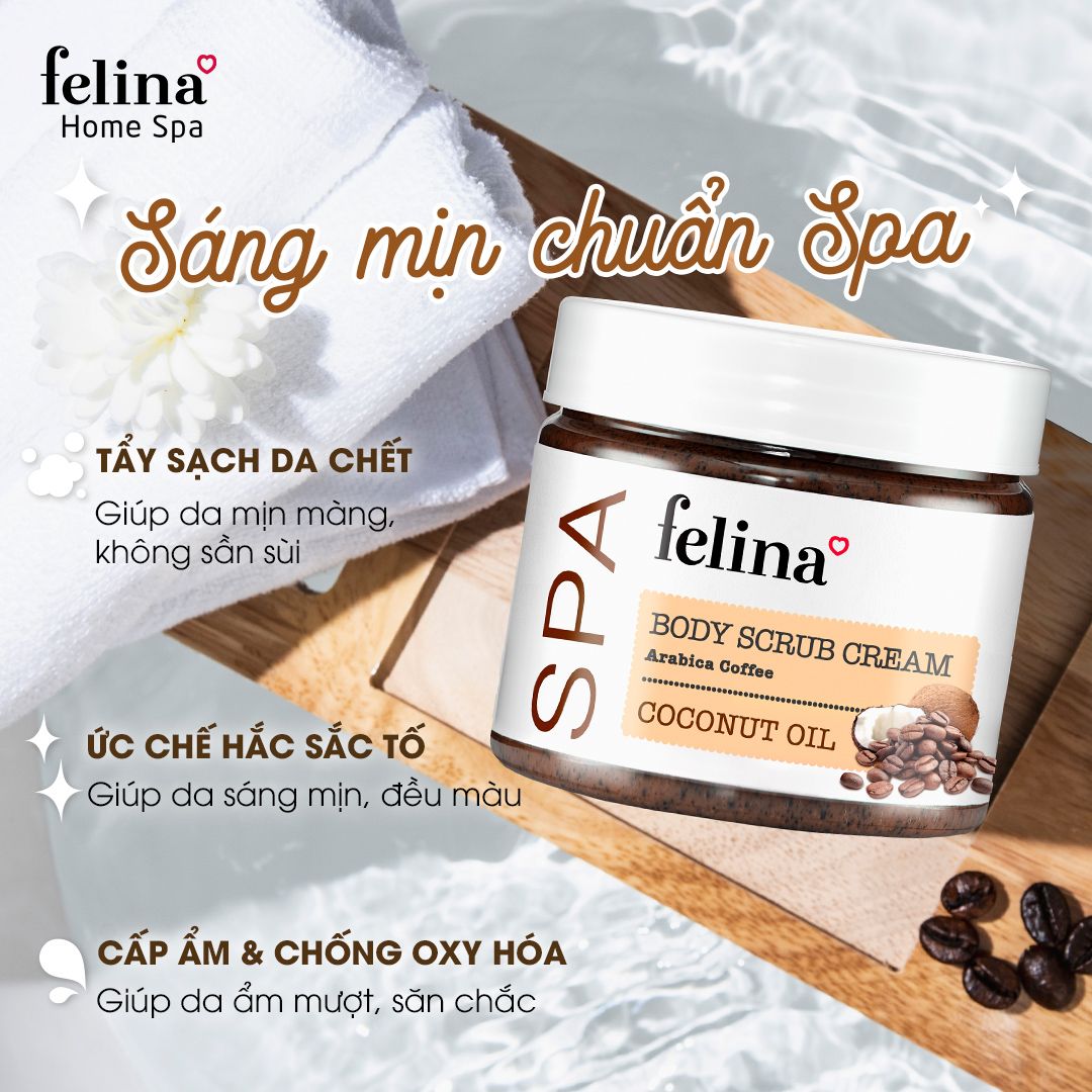  Tẩy Tế Bào Chết Felina 400g - Hạt Cà Phê 