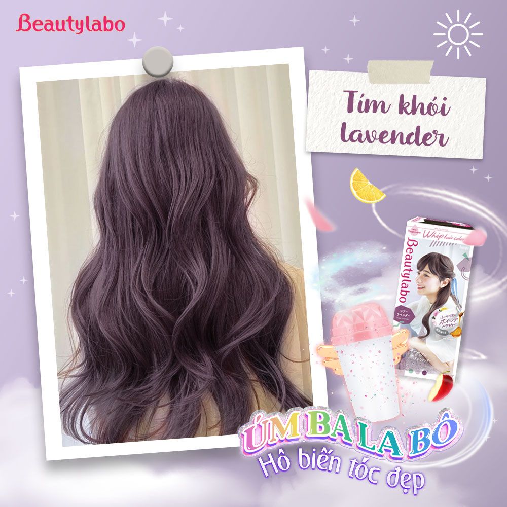  Nhuộm tạo bọt Beautylabo Whip - Tím Khói Lavender 