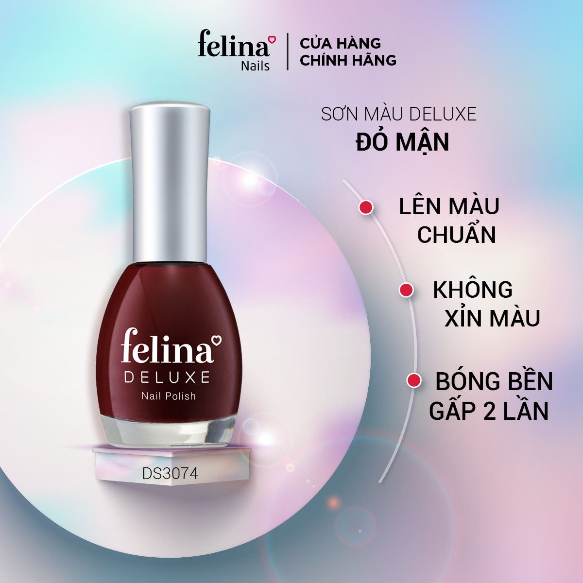  Sơn móng tay Felina Deluxe Màu Đỏ Mận - DS3074 