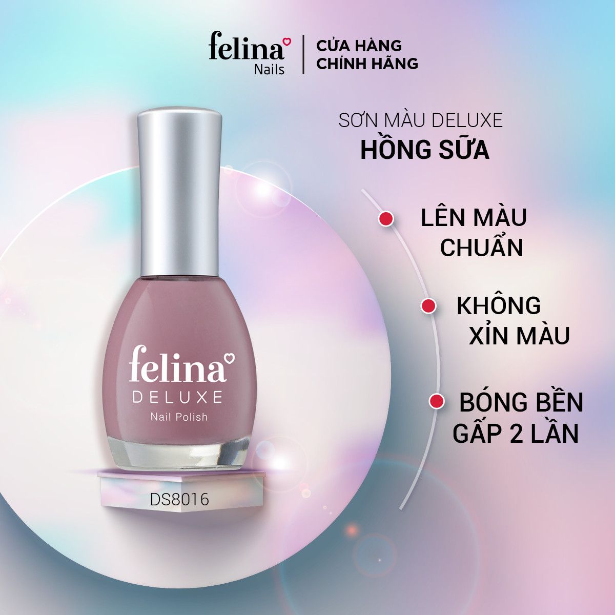  Sơn móng tay Felina Deluxe Màu Hồng Sữa - DS8016 