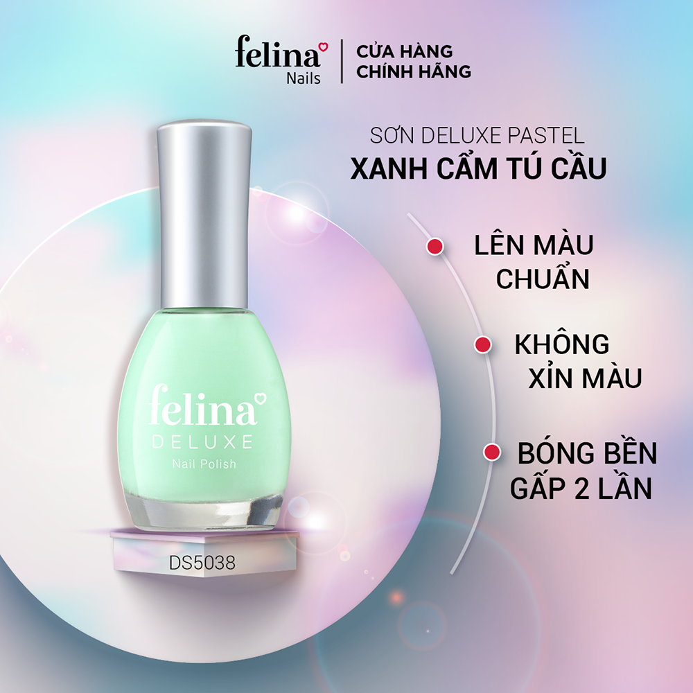  Sơn móng tay Felina Deluxe Màu Xanh Cẩm Tú Cầu - DS5038 