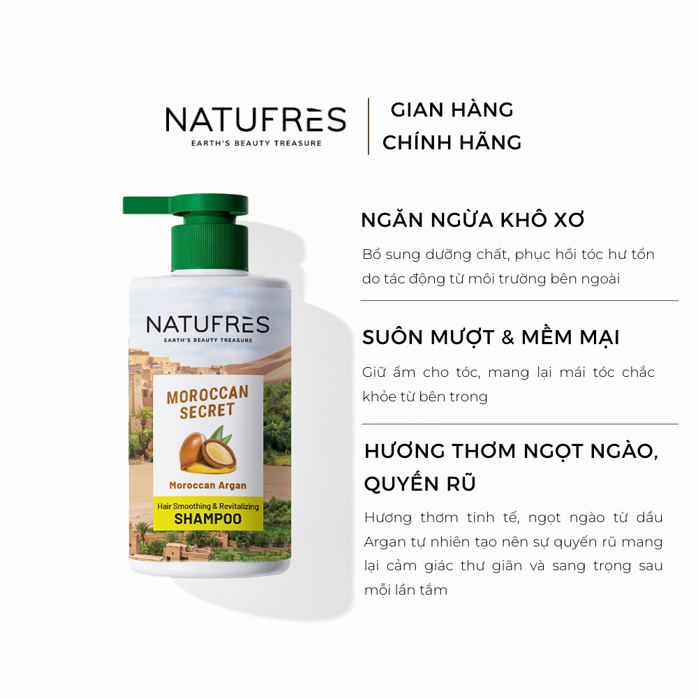  Dầu Gội Natufres Moroccan Secret Tinh Dầu Argan Morocco 