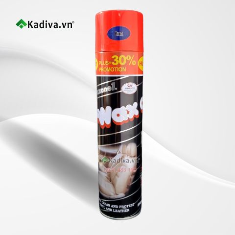 Chai xịt bóng đa năng đồ da, đồ gỗ, nội thất ô tô, lốp xe Wax One Thái Lan – 650ml (Hương Rượu Vang)