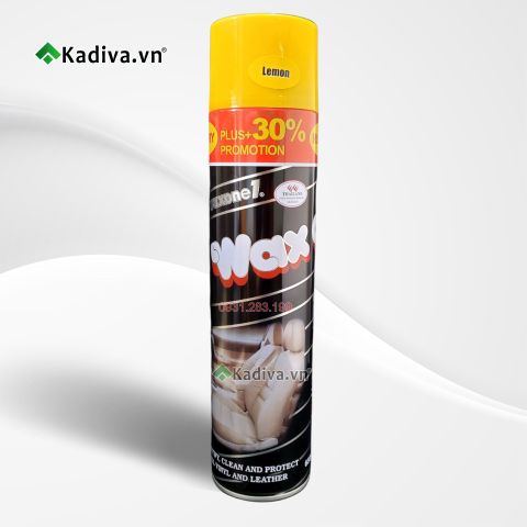 Chai xịt bóng đa năng đồ da, đồ gỗ, nội thất ô tô, lốp xe Wax One Thái Lan – 650ml (Hương Chanh)